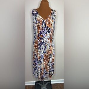 Julian Taylor Abstract Print Sleeveless Dress Size 14